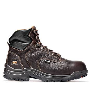 Timberland Férfi PRO TiTAN 6" Comp Toe Vízálló Bakancs Sötét Barna